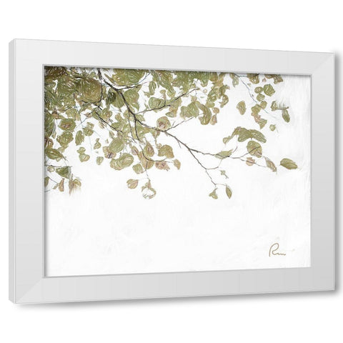 Aspen Leaves III White Modern Wood Framed Art Print by Murdock, Ramona