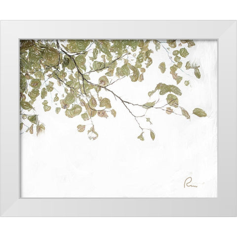 Aspen Leaves III White Modern Wood Framed Art Print by Murdock, Ramona