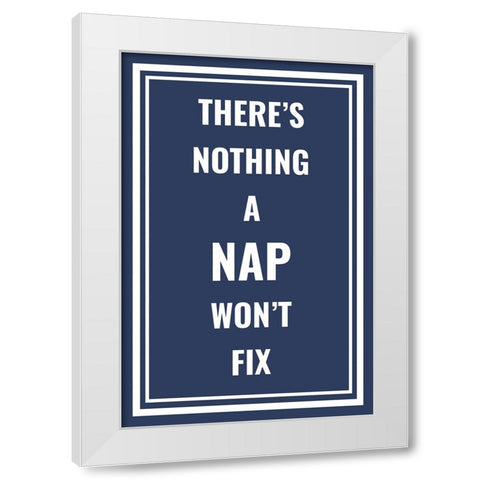 Nap Fix White Modern Wood Framed Art Print by Murdock, Ramona