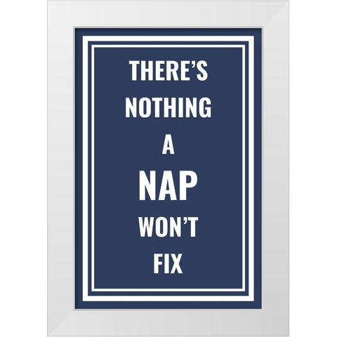 Nap Fix White Modern Wood Framed Art Print by Murdock, Ramona