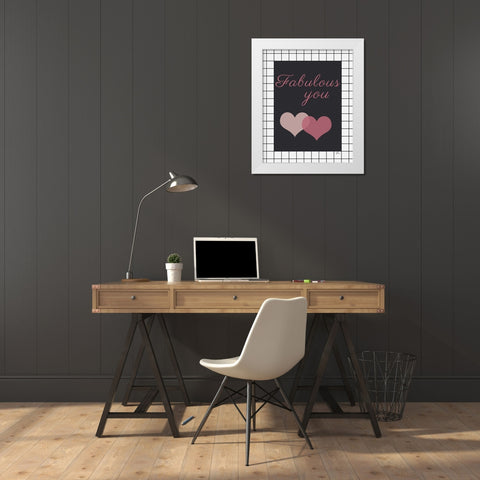 Fabulous You White Modern Wood Framed Art Print by Murdock, Ramona