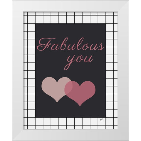 Fabulous You White Modern Wood Framed Art Print by Murdock, Ramona