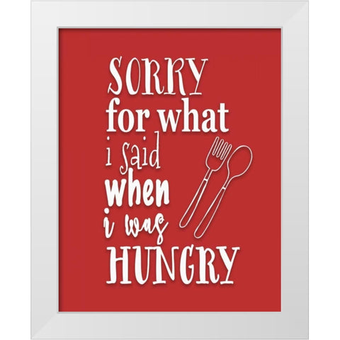 When I Was Hungry White Modern Wood Framed Art Print by Moss, Tara