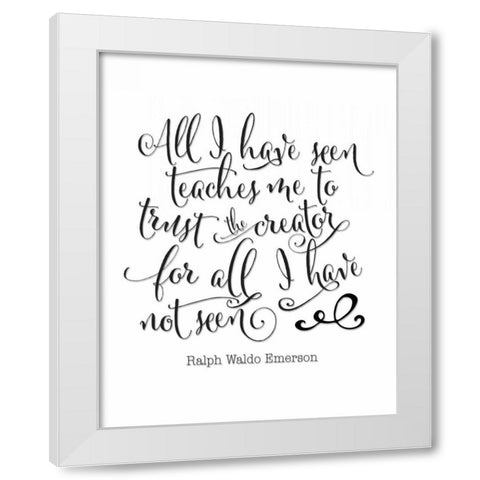 All I Have Seen White Modern Wood Framed Art Print by Moss, Tara