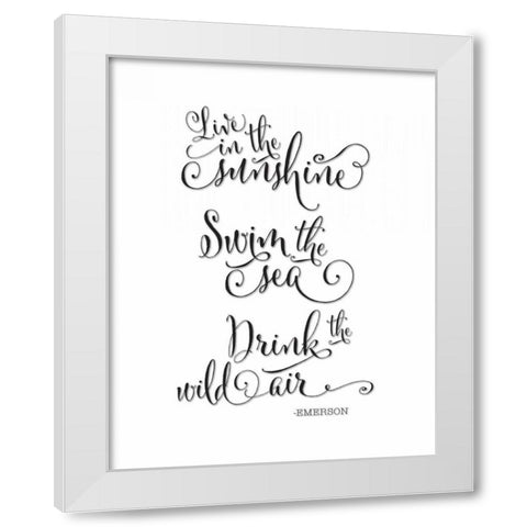Emerson Live White Modern Wood Framed Art Print by Moss, Tara