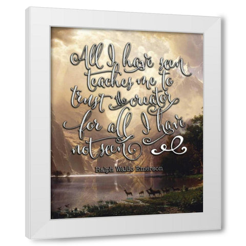 All I Have Seen White Modern Wood Framed Art Print by Moss, Tara