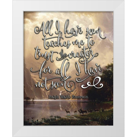 All I Have Seen White Modern Wood Framed Art Print by Moss, Tara