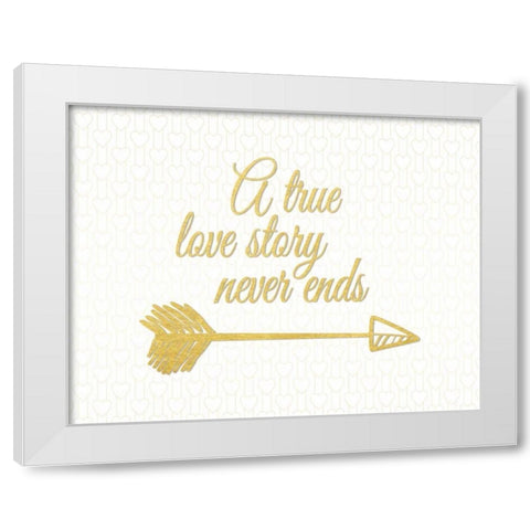 A True Love Story White Modern Wood Framed Art Print by Moss, Tara
