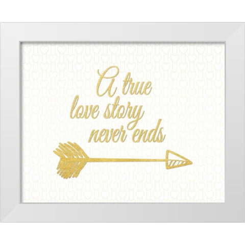 A True Love Story White Modern Wood Framed Art Print by Moss, Tara