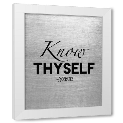 Know Thyself White Modern Wood Framed Art Print by Moss, Tara