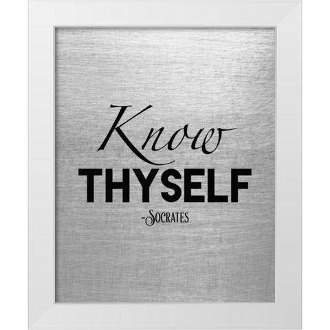 Know Thyself White Modern Wood Framed Art Print by Moss, Tara