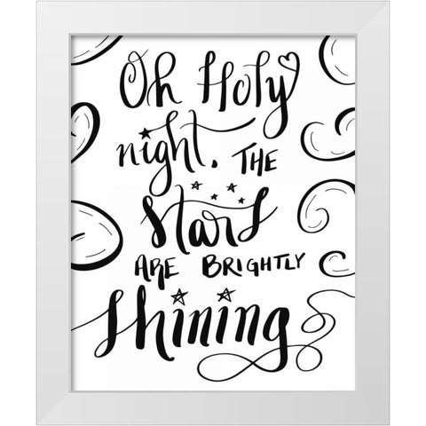 Oh Holy Night White Modern Wood Framed Art Print by Moss, Tara