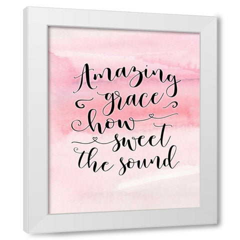 Amazing Grace White Modern Wood Framed Art Print by Moss, Tara