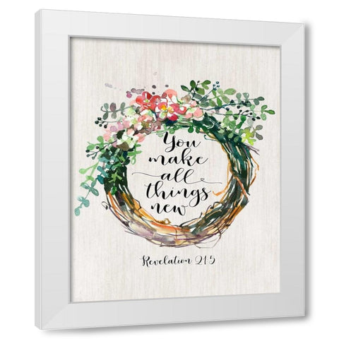 Revelation 21-5 White Modern Wood Framed Art Print by Moss, Tara