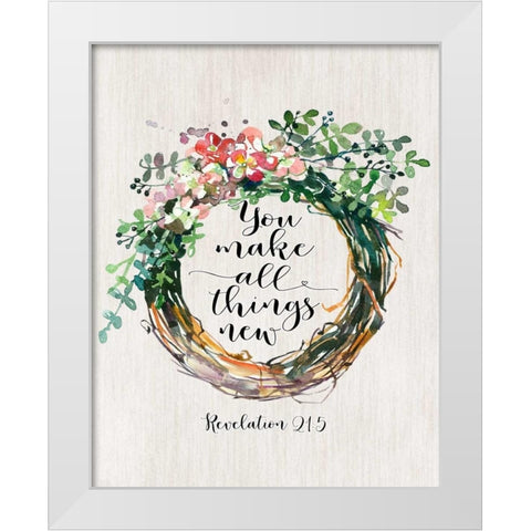 Revelation 21-5 White Modern Wood Framed Art Print by Moss, Tara