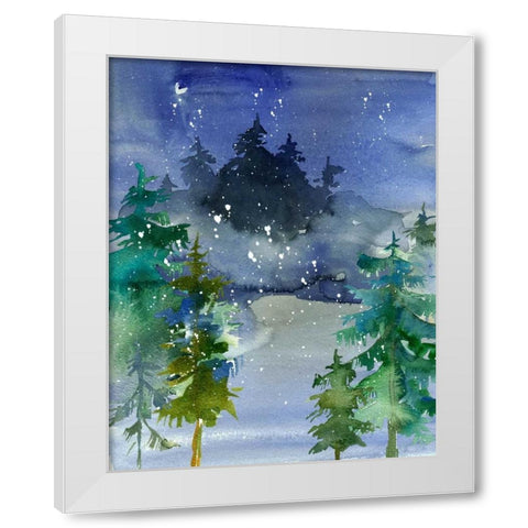 Watercolor Winter White Modern Wood Framed Art Print by Moss, Tara