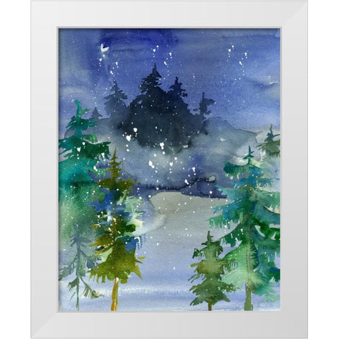 Watercolor Winter White Modern Wood Framed Art Print by Moss, Tara