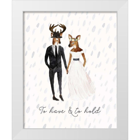 To Have and to Hold White Modern Wood Framed Art Print by Moss, Tara