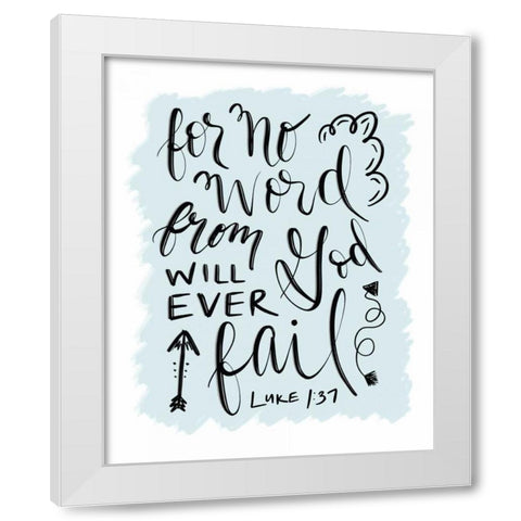 Luke1-37 White Modern Wood Framed Art Print by Moss, Tara