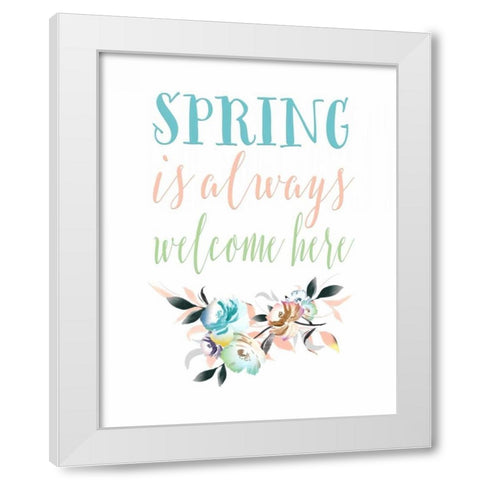 Spring is Always Welcome II White Modern Wood Framed Art Print by Moss, Tara