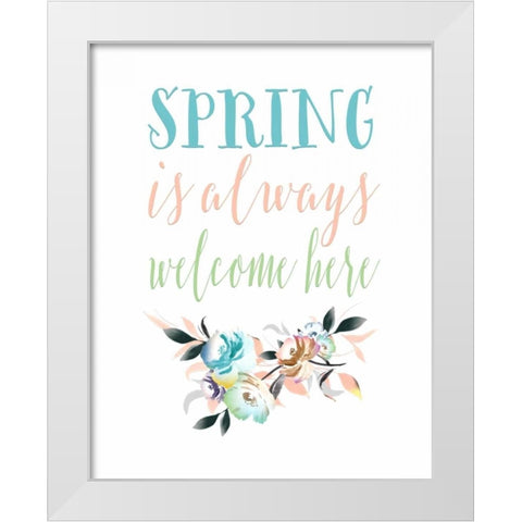 Spring is Always Welcome II White Modern Wood Framed Art Print by Moss, Tara