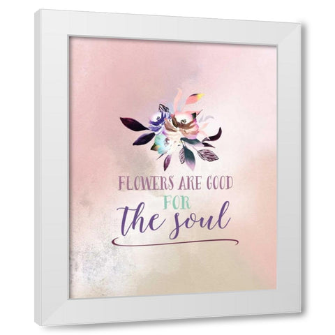 Spring is Good for the Soul White Modern Wood Framed Art Print by Moss, Tara