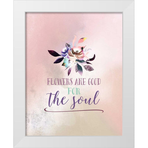 Spring is Good for the Soul White Modern Wood Framed Art Print by Moss, Tara