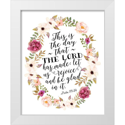 Psalm 118 White Modern Wood Framed Art Print by Moss, Tara