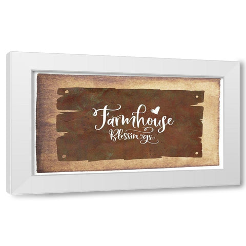 Farmhouse Blessings White Modern Wood Framed Art Print by Moss, Tara