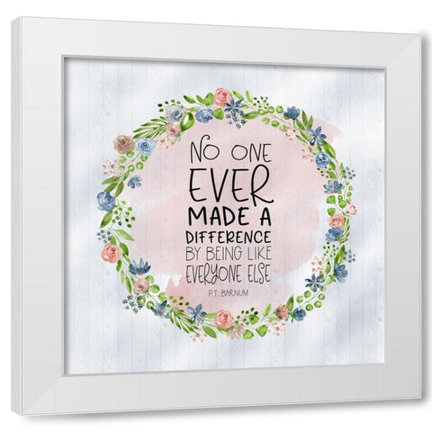 Difference Quote II White Modern Wood Framed Art Print by Moss, Tara