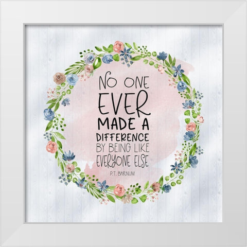 Difference Quote II White Modern Wood Framed Art Print by Moss, Tara