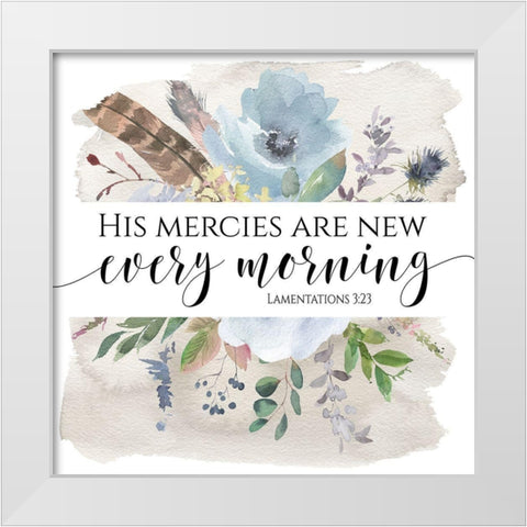 Every Morning White Modern Wood Framed Art Print by Moss, Tara