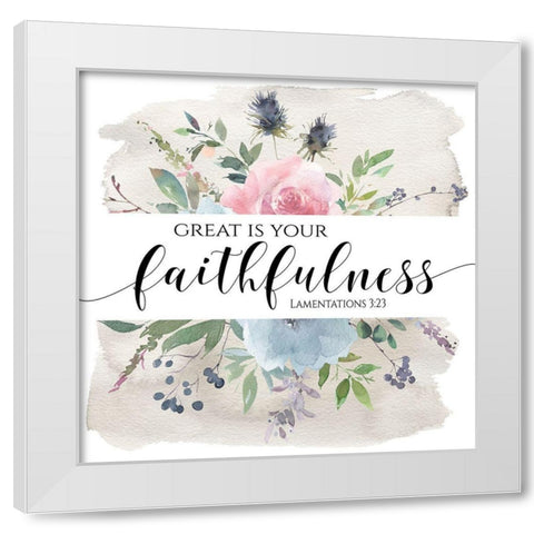 Faithfulness White Modern Wood Framed Art Print by Moss, Tara