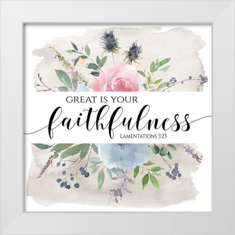 Faithfulness White Modern Wood Framed Art Print by Moss, Tara