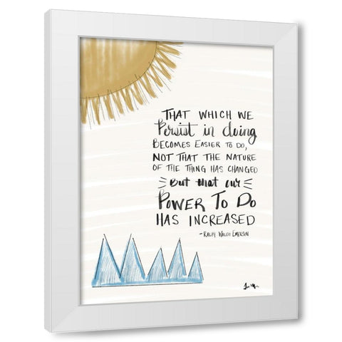 Persist White Modern Wood Framed Art Print by Moss, Tara