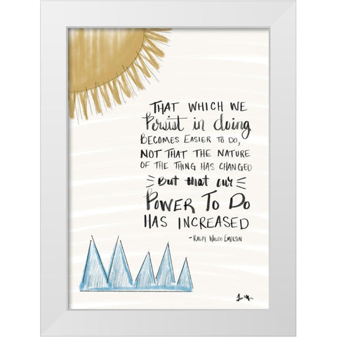 Persist White Modern Wood Framed Art Print by Moss, Tara