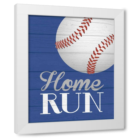 Home Run White Modern Wood Framed Art Print by Robinson, Tamara