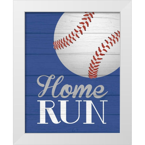 Home Run White Modern Wood Framed Art Print by Robinson, Tamara
