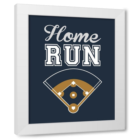 Home Run II White Modern Wood Framed Art Print by Robinson, Tamara