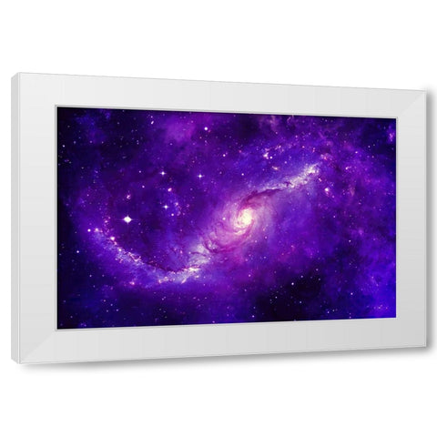Spiral Arms White Modern Wood Framed Art Print by Dundon, Denise