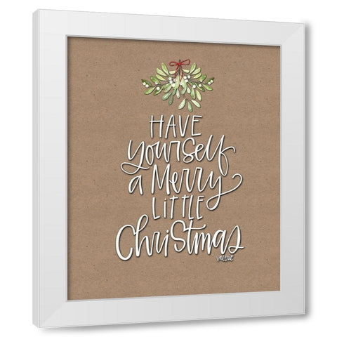 Merry Little Christmas Craft White Modern Wood Framed Art Print by Wieners, Valerie