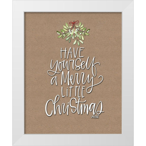 Merry Little Christmas Craft White Modern Wood Framed Art Print by Wieners, Valerie