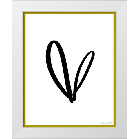 Heart of Gold White Modern Wood Framed Art Print by Wieners, Valerie