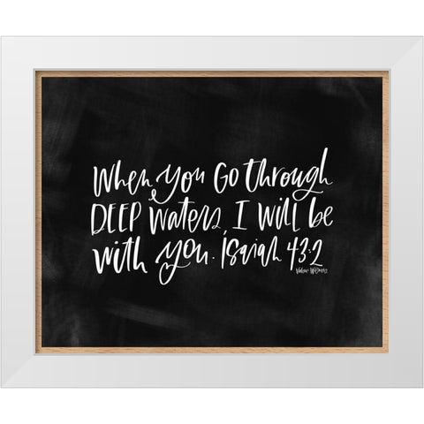 Deep Waters White Modern Wood Framed Art Print by Wieners, Valerie