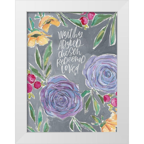 Worth-Adored White Modern Wood Framed Art Print by Wieners, Valerie