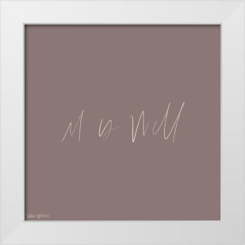 It is Well White Modern Wood Framed Art Print by Wieners, Valerie