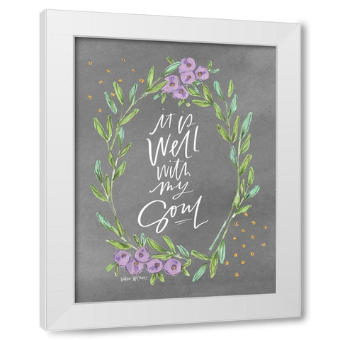 It Is Well White Modern Wood Framed Art Print by Wieners, Valerie