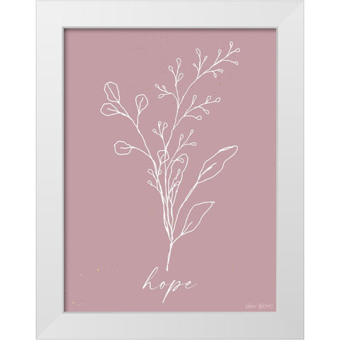 Hope White Modern Wood Framed Art Print by Wieners, Valerie