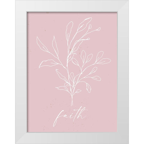 Faith-Hope-Love White Modern Wood Framed Art Print by Wieners, Valerie