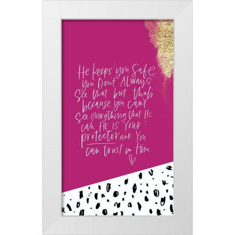 Protector Card White Modern Wood Framed Art Print by Wieners, Valerie